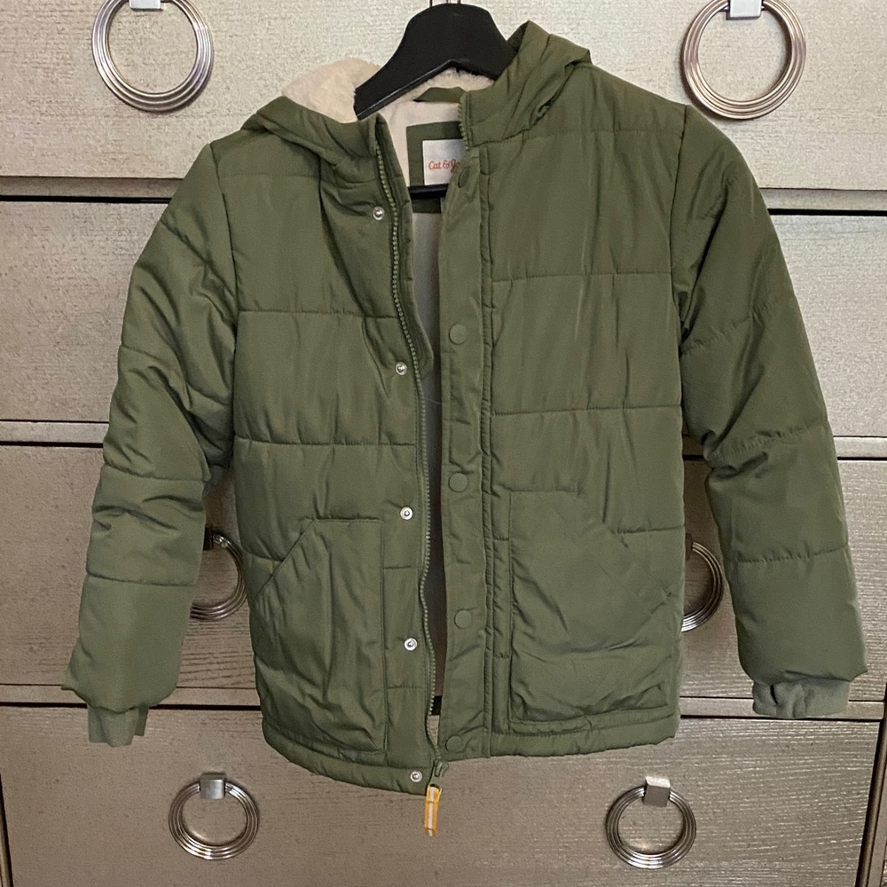 Cat & Jack Forest Green Kids Puffer Coat